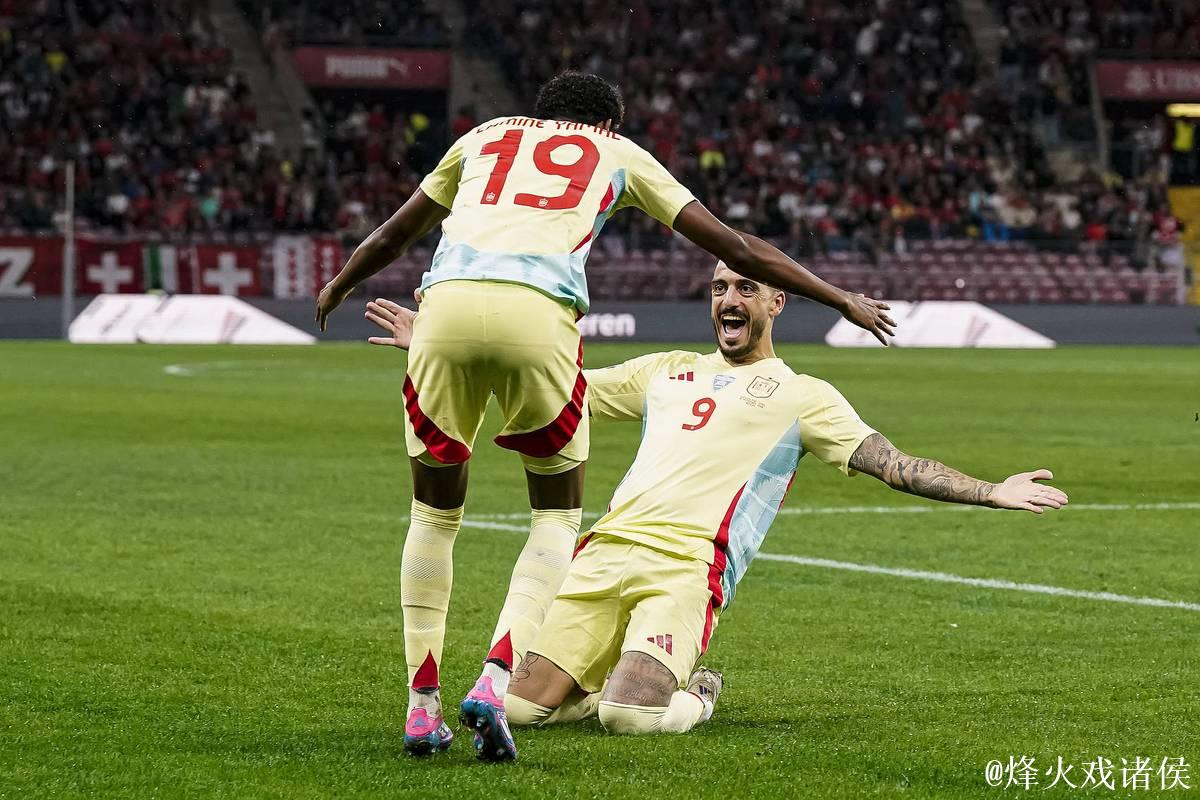 欧国联-何塞卢快速破门法比安梅开二度 10人西班牙4-1击败瑞士